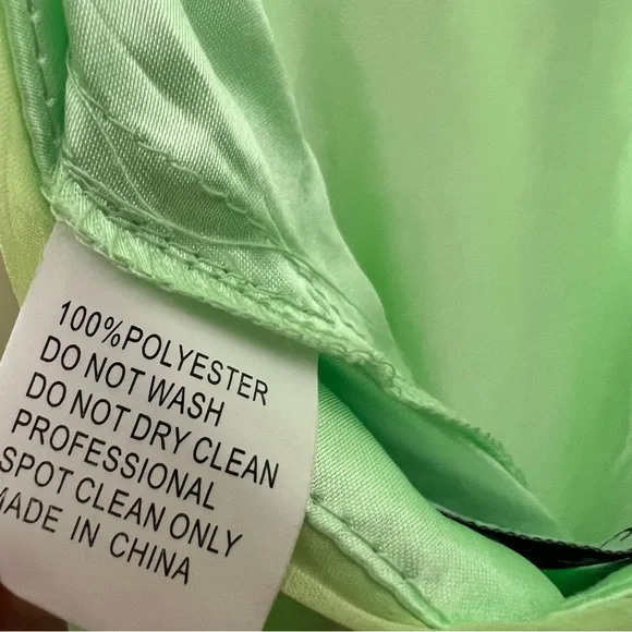 NEW Mac Duggal Indy Ruffle Tiered Cutout Chiffon Gown Mint Green Maxi Dress 4 - Picture 14 of 15